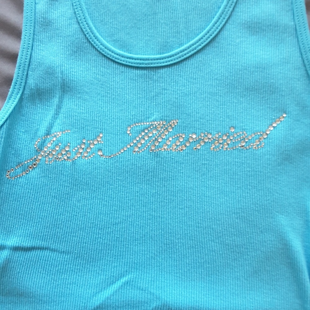 Just Married crystal tank